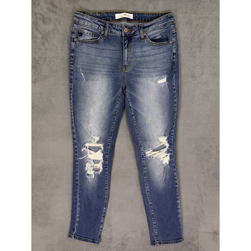 KanCan Jeans Womens 5/26 Blue Boyfriend Medium Wash Denim Euphoria Mid Rise